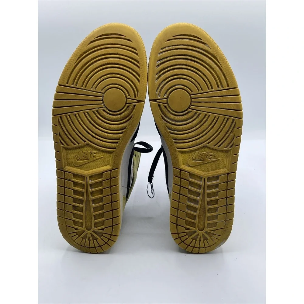 2019 Nike Air Jordan 1 Mid Yellow Toe 852542 071 Sneakers Size 11.5